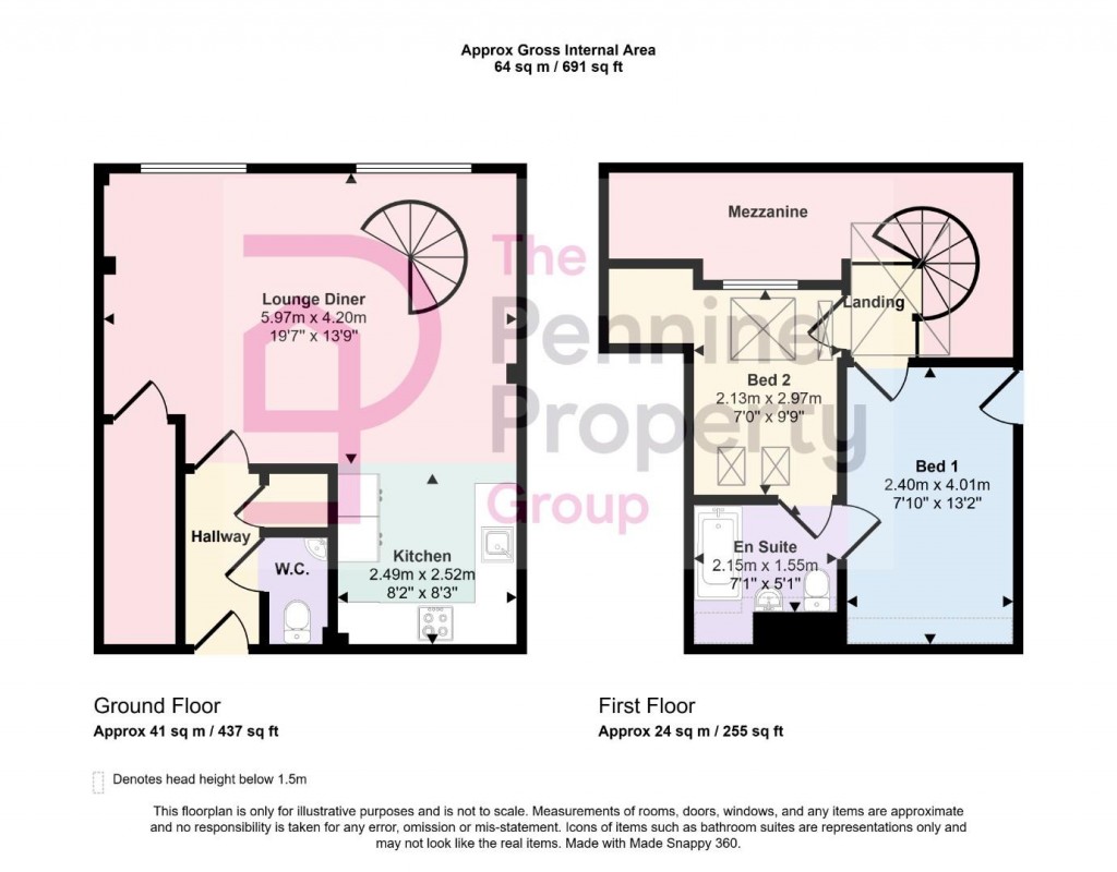 Floorplans For Apartment 50, The Melting Point, Firth Street, Huddersfield