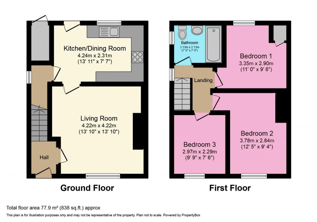 Floorplans For Vale View, Oxspring, Sheffield
