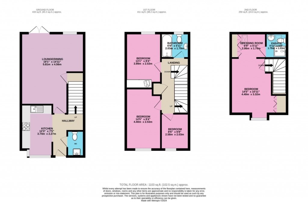 Floorplans For Ashfield Close, Penistone, Sheffield