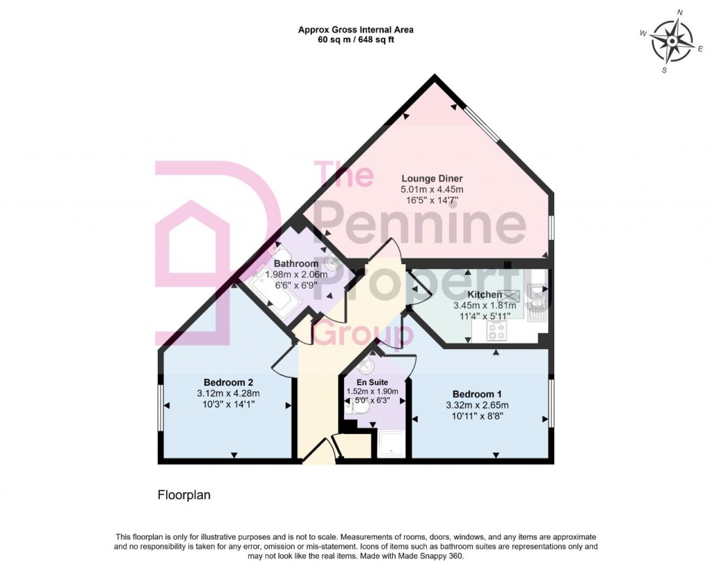 Floorplans For Elmroyd Court, Green Road, Penistone