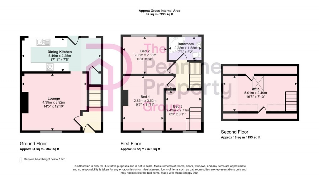 Floorplans For Royd Avenue, Millhouse Green, Sheffield