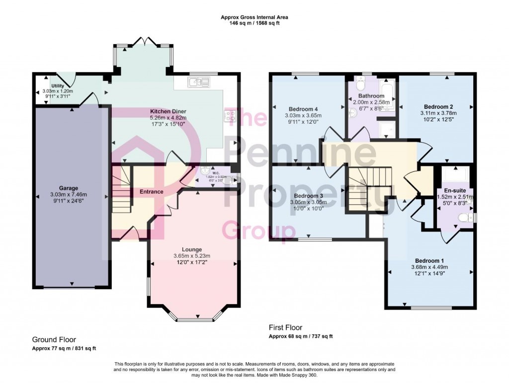 Floorplans For Longwall Close, Mapplewell, Barnsley