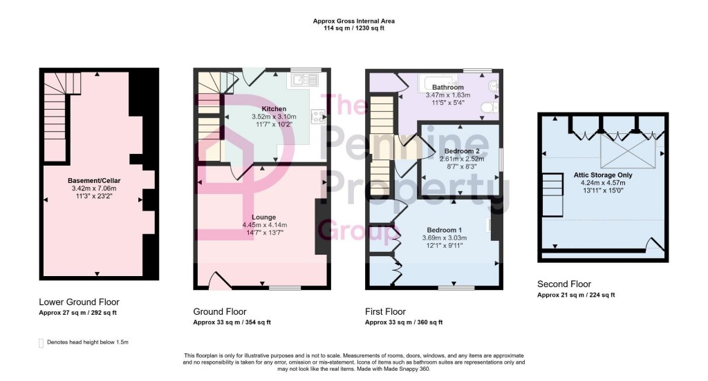 Floorplans For Rockside Road, Thurlstone, Sheffield