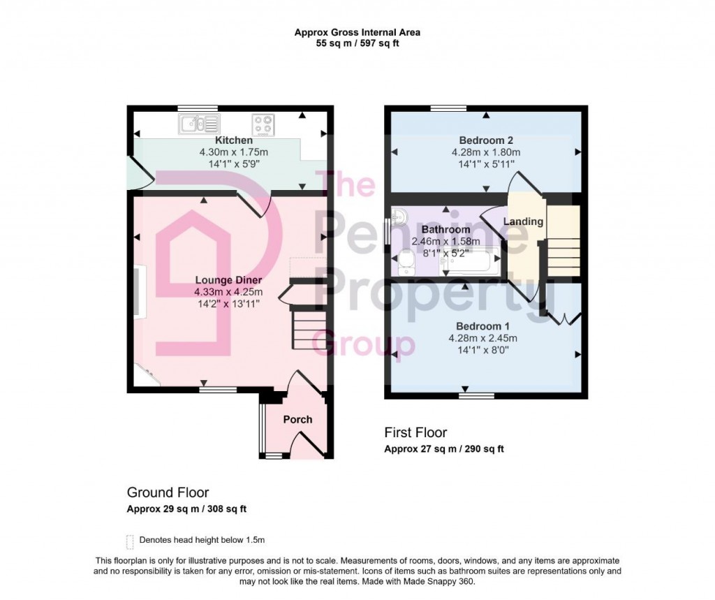 Floorplans For Green Road, Penistone, Sheffield
