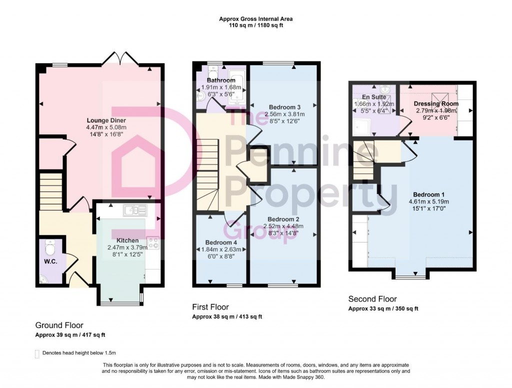 Floorplans For Ashfield Close, Penistone