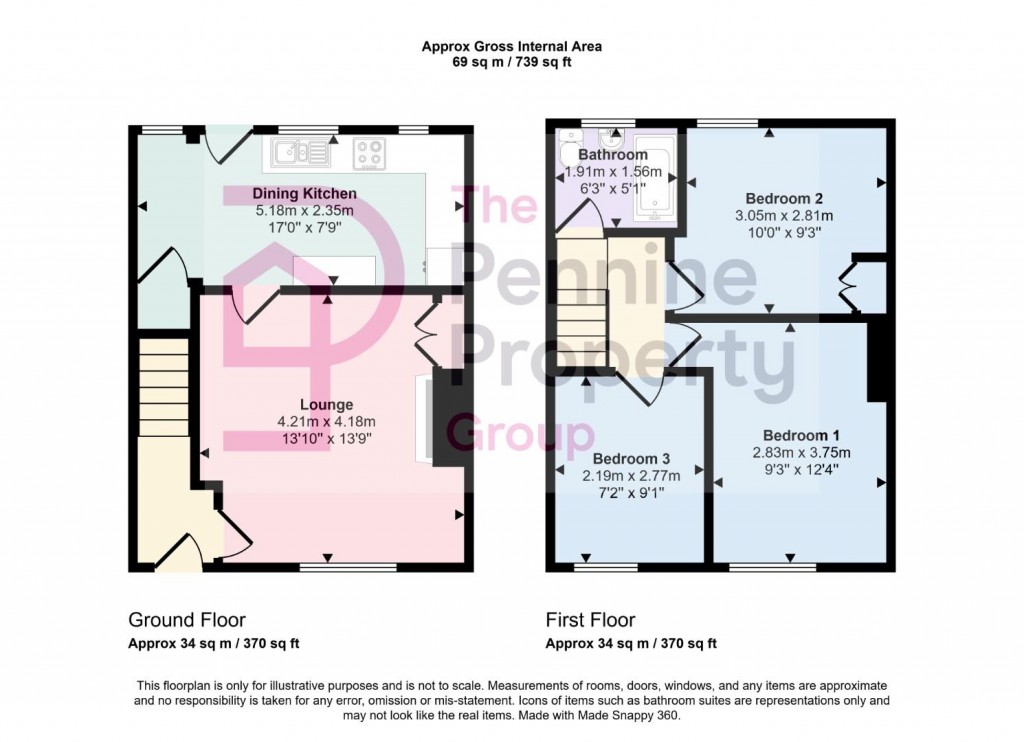 Floorplans For 7, Highfield Cottages, Silkstone,