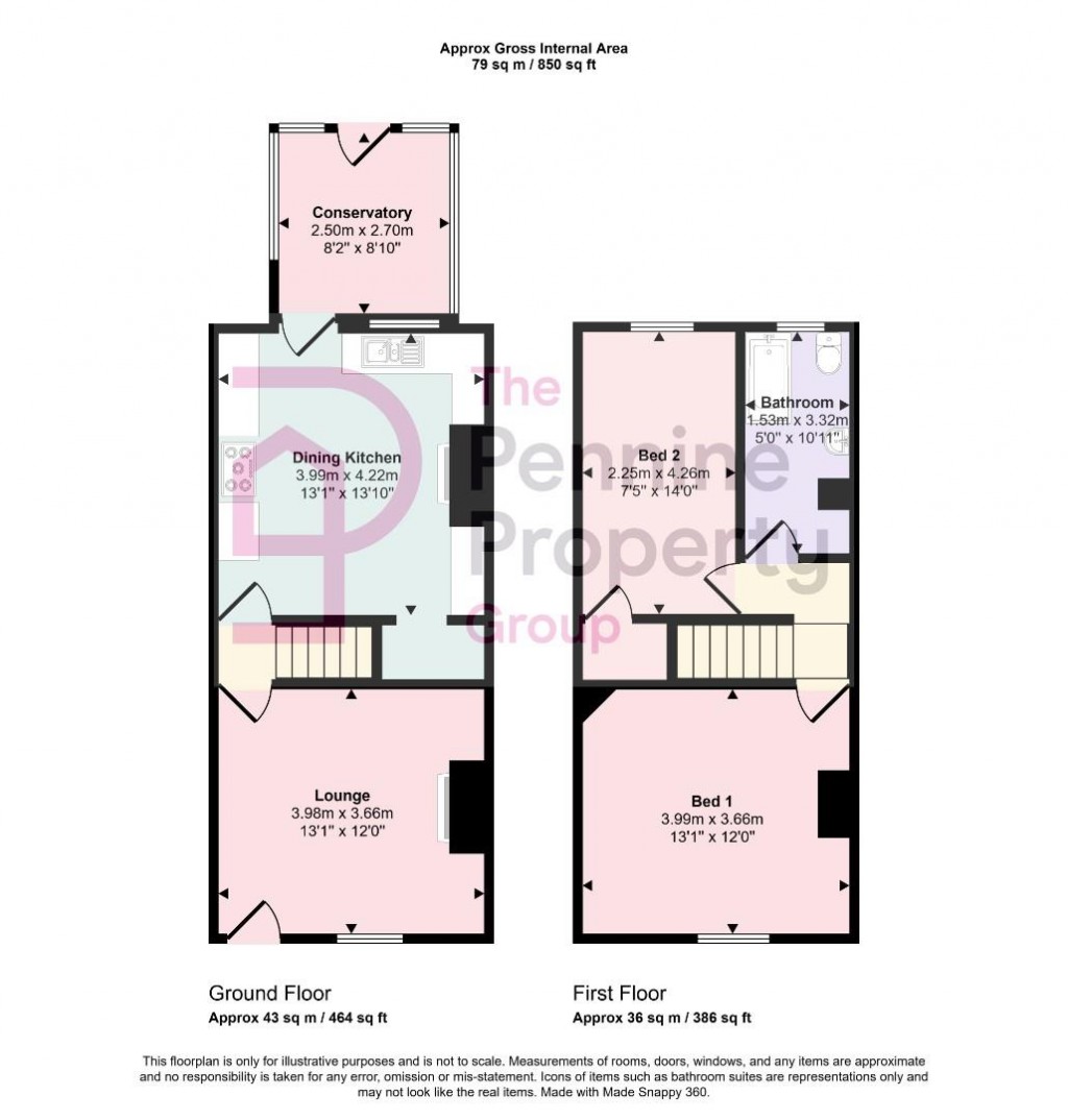Floorplans For Don Terrace, Thurlstone, Penistone