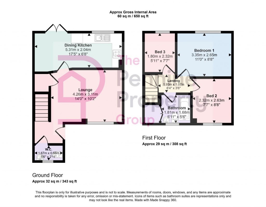 Floorplans For Ward Street, Penistone