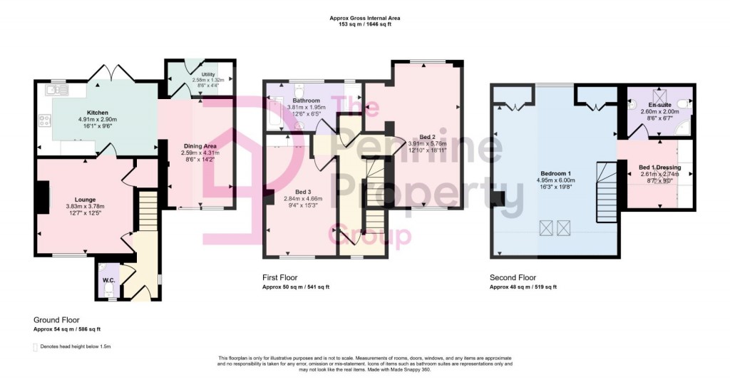 Floorplans For Royd Lane, Millhouse Green, Penistone.
