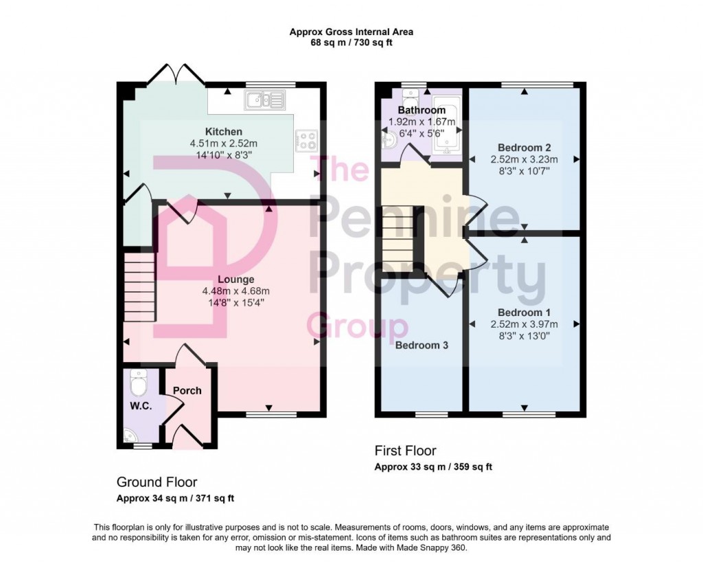 Floorplans For Inchburn Crescent, Penistone
