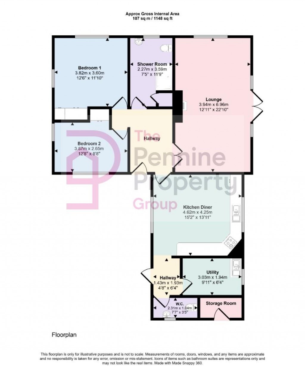 Floorplans For Gunthwaite Lane, Gunthwaite, Penistone, Sheffield